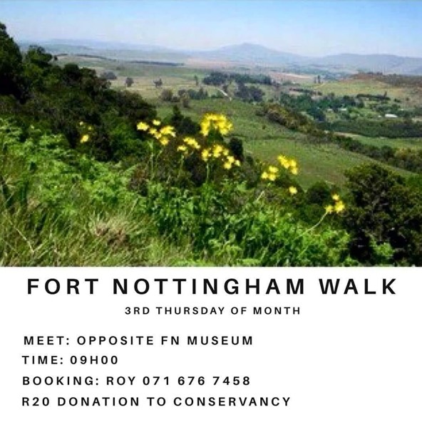 Fort Nottingham walk notice